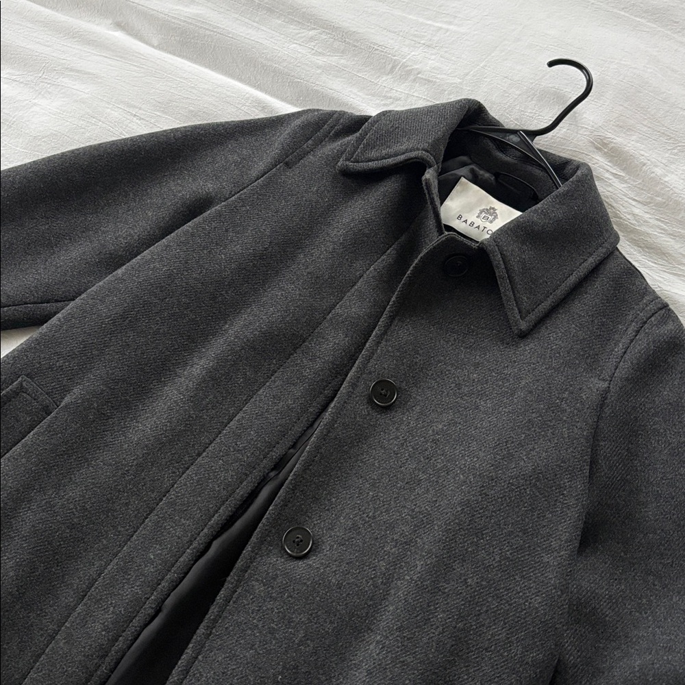 Aritzia Babaton Manteco Italian Wool Coat Grey